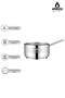 Saphire Stainless Steel Saucepan and Milk Pot Suitable for All Stoves 16 cm - 2