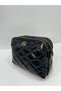 Women's Adjustable Crossbody Strap 4 Compartment Black Shiny Shoulder and Crossbody Bag S-1267 - 3