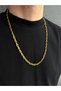 Gold Color Steel Men's Chain Necklace 65cm - 5