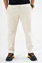 Men's Cream Jogger Pants Lace-Up Elastic Waist Relaxed Fit Sweatpants - 2