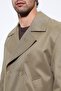 Khaki Crop Fit Men's Trench Coat - 4