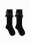 Girl's Bow Detailed Knee High Socks / Black Ar-0090.2 - 5
