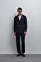 Navy Blue Unlined Double Breasted Men's Blazer Jacket - 4