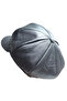 قبعة نسائية من الجلد الطبيعي - 8