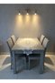 French Lace Poppy Model Linen Gardenia Luxury 5-Piece Living Room Set - 6