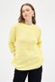 7045 Sleeve Knit Detail Stone Sweater Yellow