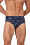 Özkan 11300 3-Pack Men's 95% Cotton Stretch Fabric Single Jersey Fabric Patterned Flexible Comfortable Slip Underpants - 5