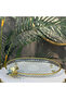 Luxury Gift Metal-Footed Gold Oval Butterfly Serving Dish Cookie Holder - New Series