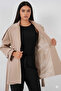 Women's Biscuit Premium Midi Length Lined Cashmere Coat Hzl25W-Bd191571 - 3