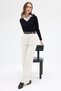 Black Soft Textured Shirt Collar Look Blouse 8198A - 7