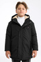 Boys' Winter Parka Coat with Fur Inside, Warm, Water-Repellent, Windproof, Hooded
