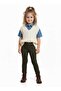 Button Detailed Ribbed Kids Knitwear Leggings - 2