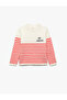 Striped Red Girls' Sweater 6Wkg90068Ht - 3