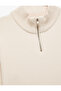 Half Zipper Long Sleeve Viscose Blend Knitwear Sweater - 5