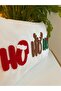 غطاء وسادة مستطيل الشكل مطرز بتصميم Ho Ho Ho لعيد الميلاد - غطاء وسادة مميز لعيد الميلاد - 2