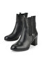 , Women's Genuine Leather Boots 1531022Z7546 Black - 8