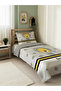 Skateboarder Astronaut Patterned Baby and Child Single Pique Set 160 X 220 cm White - 3