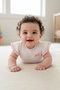 Baby Girl Bodysuit – 100% Cotton – Half Sleeve Ruffled – Ribbon Snap Fasteners – Cotton Ribbed Bodysuit - 2