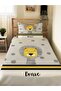 Skateboarder Astronaut Patterned Baby and Child Single Pique Set 160 X 220 cm White - 5