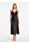 Black Premium Satin Lace 6-Piece Dowry Nightgown Pajama Dressing Gown Set with Shorts, Special Boxed - 3