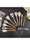 19-Piece Beige Silicone Kitchen Utensil Set with Knives, Cutting Board, and Gadgets - 2