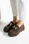 Kayra, Buckle Loafer Shoes with Sole Stitching - 5