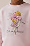 Girl's Printed Bow Detailed Tights Double Set Pink - 4