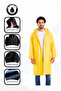 Yellow Unisex Eva Fabric Water Windproof Adult Raincoat - 4