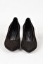 SEÇ 224 GENUINE LEATHER STILETTO SHOES (7cm) BLACK SUET - 3