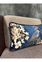 9372-dark blue Rectangular Throw Pillow - 3