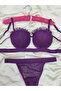 Oyster Model Full-Filled Supported Bra Panty Set 3-Piece Set - Women's Underwear - 5