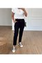 Women's Full Lyclary Waist Lace-Up Super Comfortable Double Leg Ankle-Length Top Line Pants