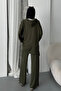 Women's Modal Fabric Snap Fastener Hooded Oversized Tunic Set 1119 - 7