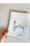 Set of 2 Minimal Embroidered Linen Prayer Mats - Dowry Bundle Umrah Gift Bag Prayer Mat - 3