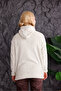 Zippered Plush Oversize Women's Fleece Sweatshirt - 7