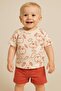 Baby Boy Dog Patterned Dog 2-Piece Summer Suit Top and Bottom 6-9-12Months