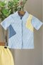 Hakim Collar Color Blocked Muslin Shorts Style Top and Bottom 2-Piece Baby Boy Set Cotton+Muslin 6-9-12-18-24Months - 3