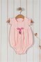 100% Cotton Baby Girl/Newborn Badi/Body with Bow and Snaps from the Bottom