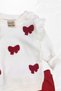 Baby Girl Süzene Bow Embroidered Shoulder Snap Fastener Baby Set 2-Piece Seasonal 6-9-12Months - 5