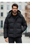 Puffer Jacket Cold Proof Black Men's Puffer Jacket