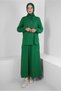 Stone Printed Skirted Track Suit Set 43696