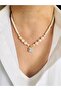 Zircon Stone Baguette Special Design Necklace with Pearls - 2