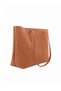 Lune Women's Nubuck Waterproof Large Size Wide Volume Hand and Shoulder Bag Brown