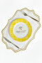 2 Pieces Embroidered Linen American Service - Linen Plate - 6