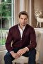 Double Zippered Woolen Burgundy Knitwear Cardigan