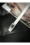 White Women's Belt with Silver Buckle with F Logo, Women's Belt, Trouser Belt, Jacket Belt - 3
