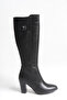 100% Genuine Leather Black Women's Boots - 3
