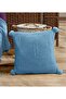 Knitwear Braided Decorative Throw Pillow Cover Baby Blue 45X45 Sofa Decor - 3