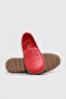 Genuine Leather Women's Daily Casual Shoes Red Slip-On Laceless Leather Inside and Out 864Za101 - 4
