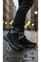 Men Comfortable Sole Waterproof Winter Outdoor Men's Shoes Black - 2